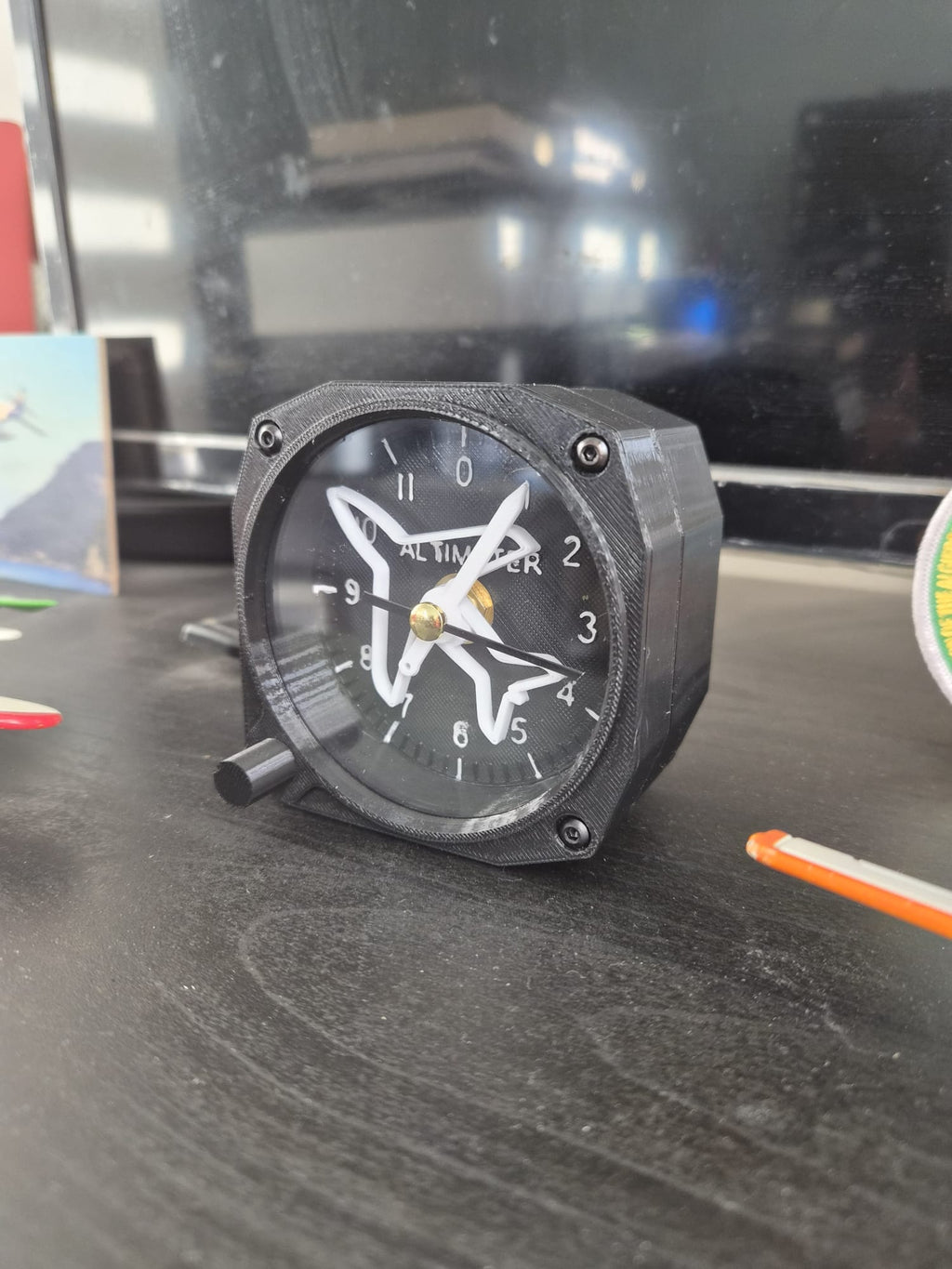 Black Silver Clock Original